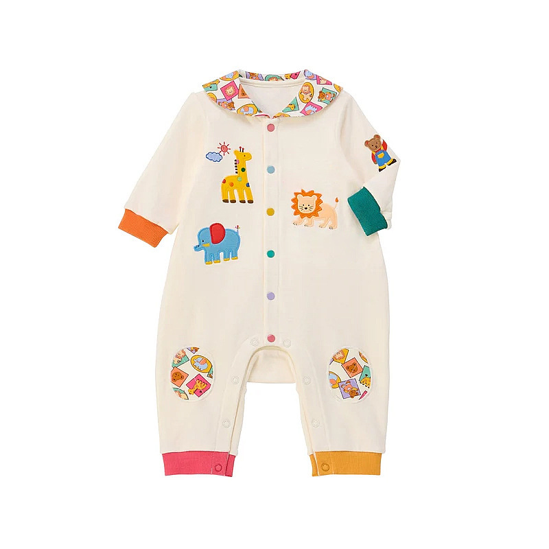 𝐌𝐢𝐤𝐢 𝐇𝐨𝐮𝐬𝐞 小熊動物園刺繡海軍領連身衣