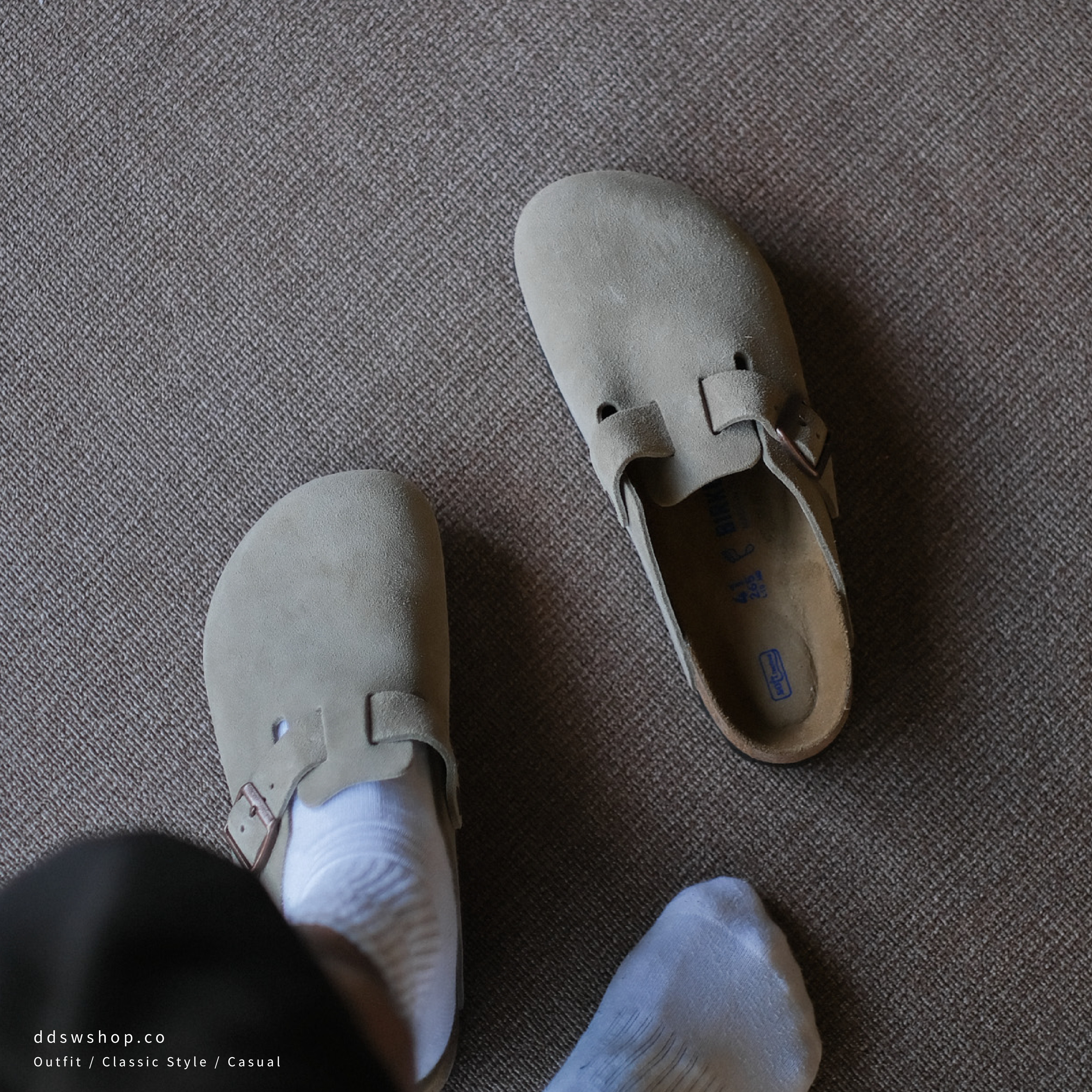 "現貨" Birkenstock SFB Boston "Taupe" 軟底 正常楦