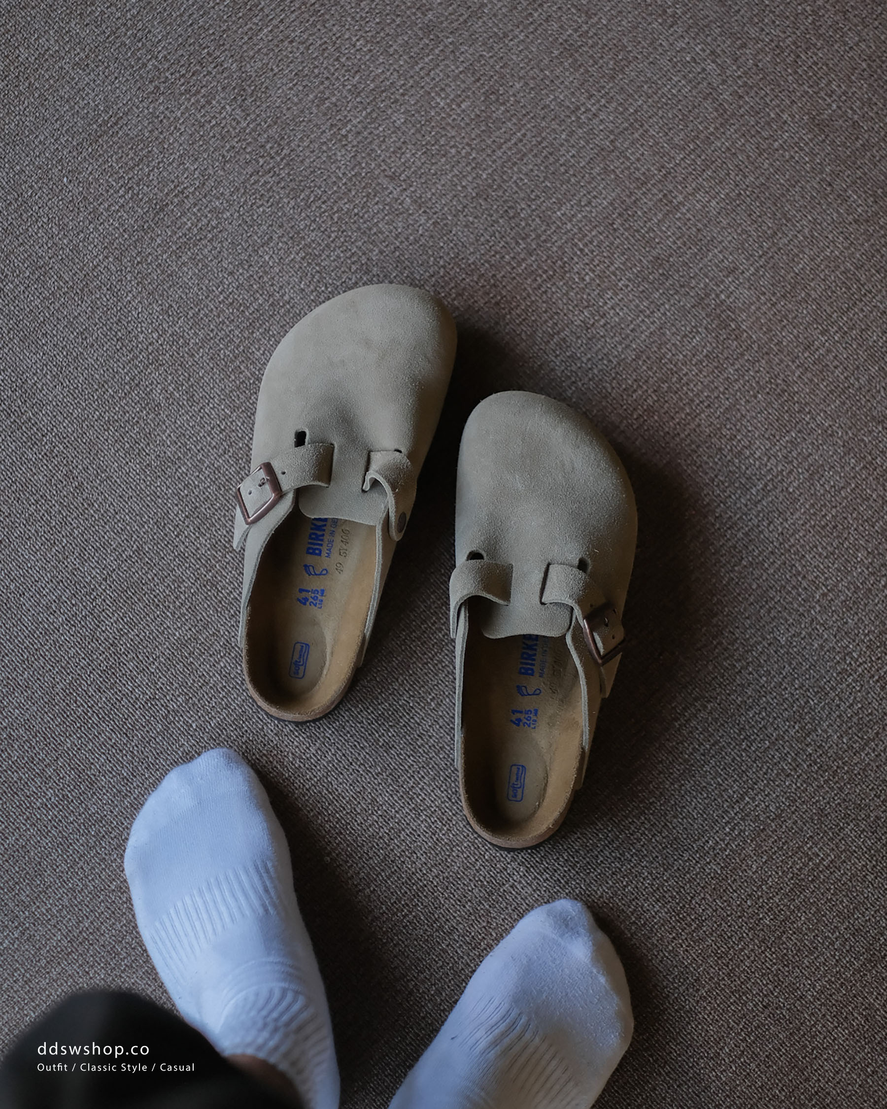 "現貨" Birkenstock SFB Boston "Taupe" 軟底 正常楦