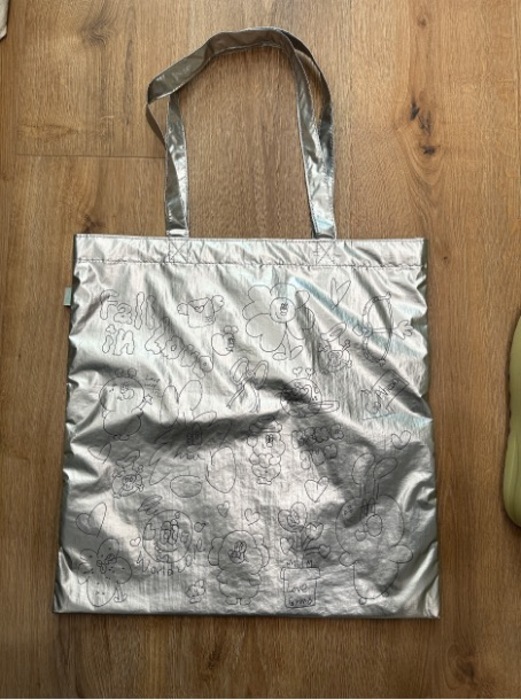 Kingjun｜輕便托特袋｜Fall in Love｜金屬銀