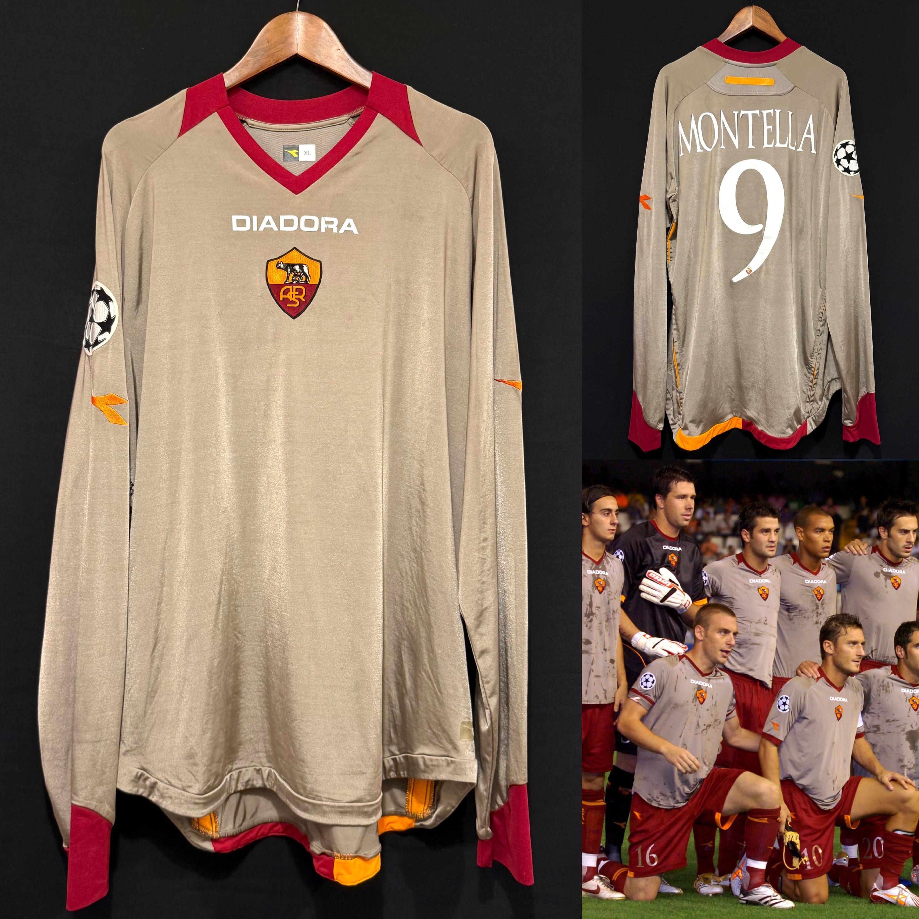 AS ROMA DIADORA ポロシャツ AS ROMA DIADORA ポロシャツ Vintage Diadora AS Roma Football
