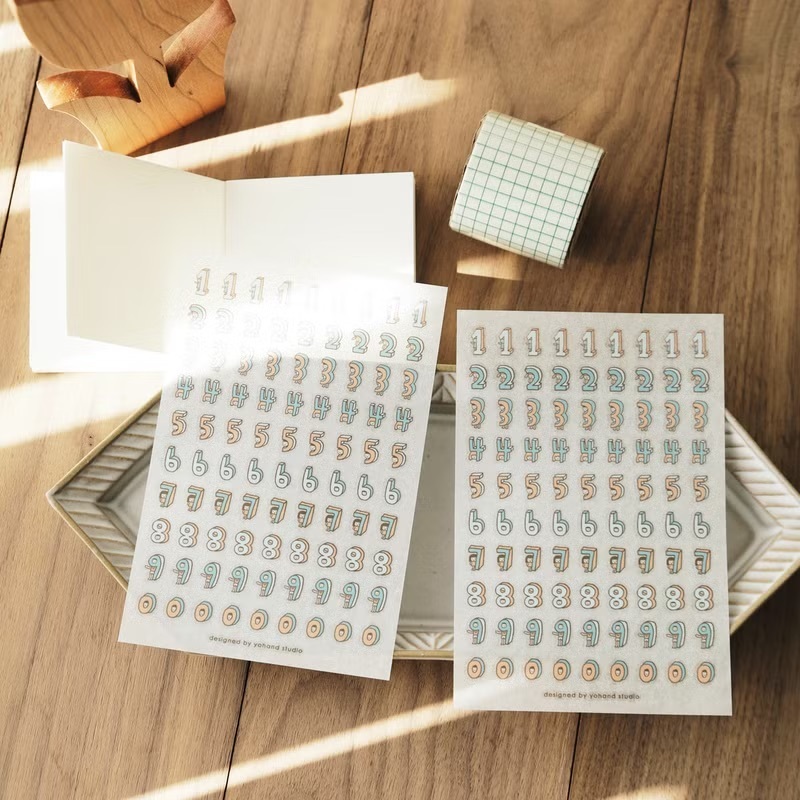 右手超人｜轉印貼紙｜數字