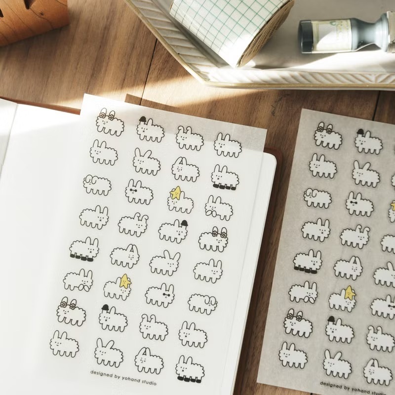 右手超人｜轉印貼紙｜滿滿的狗狗雲