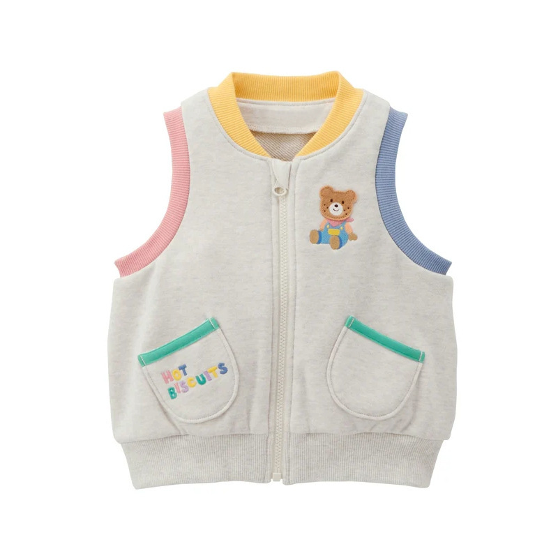 𝐌𝐢𝐤𝐢 𝐇𝐨𝐮𝐬𝐞 麻子熊字母刺繡背心外套