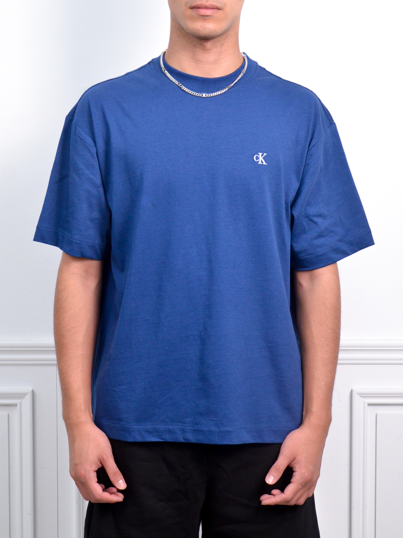 Calvin Klein T-Shirt 深藍色刺繡小logo短袖