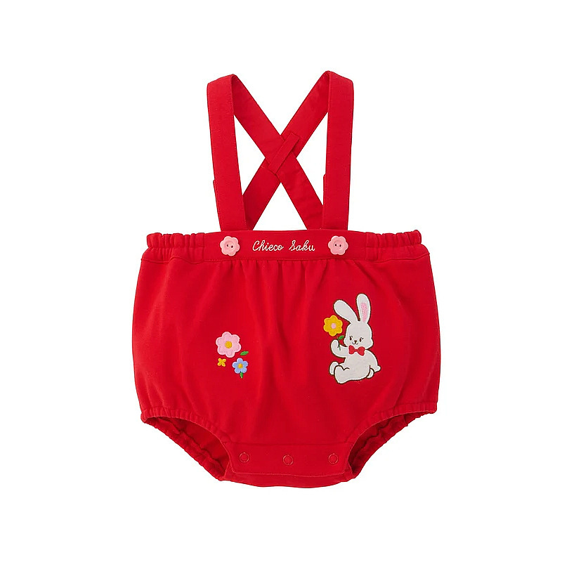 𝐌𝐢𝐤𝐢 𝐇𝐨𝐮𝐬𝐞 兔兔花朵背帶褲