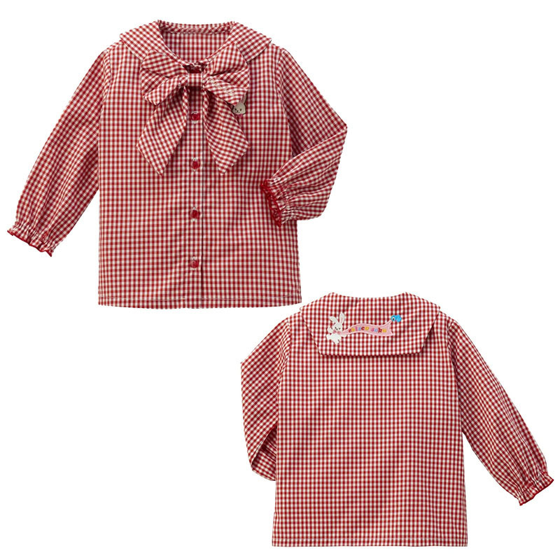 𝐌𝐢𝐤𝐢 𝐇𝐨𝐮𝐬𝐞 兔兔蝴蝶結格仔長袖襯衫