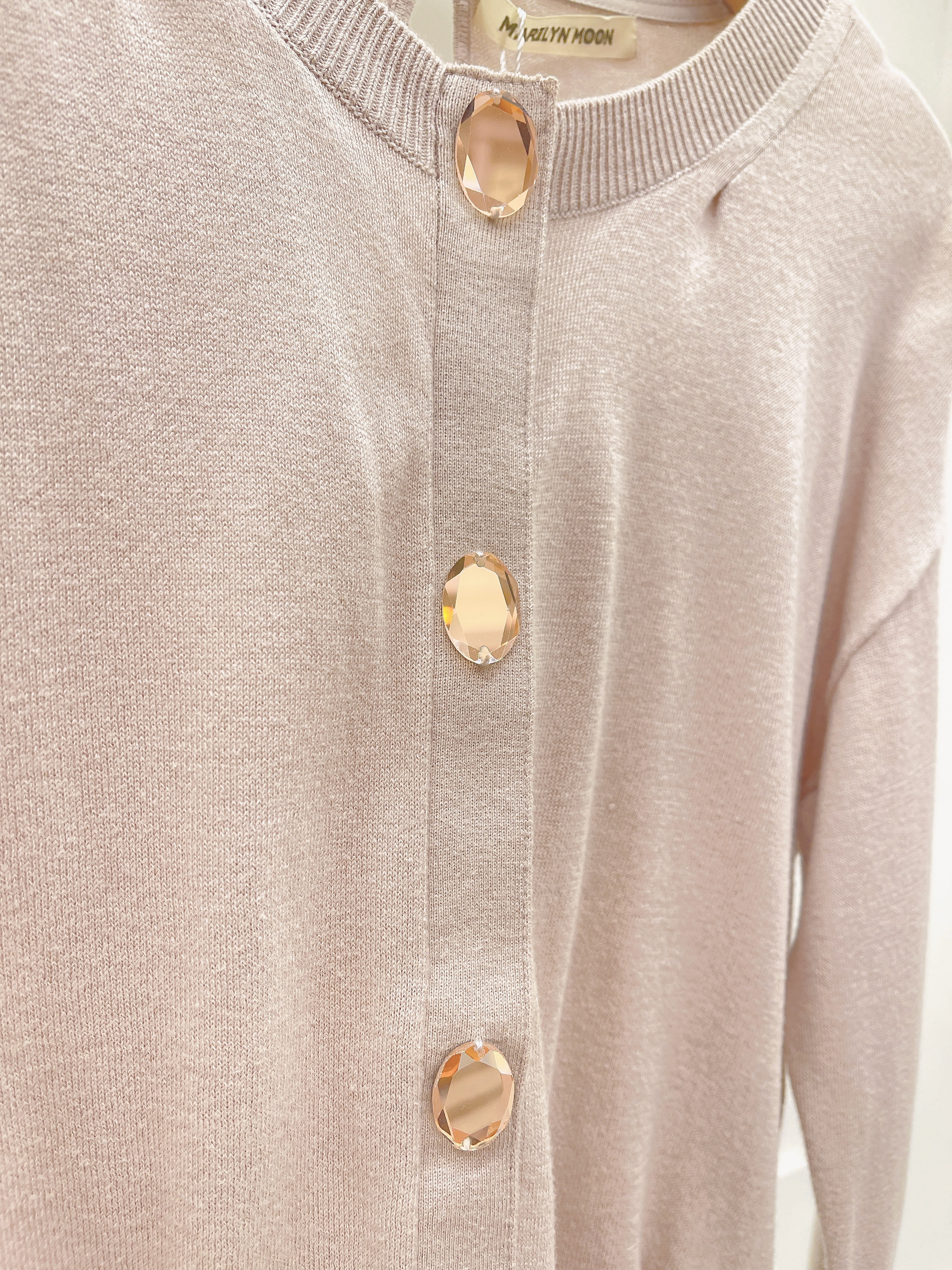 寶石釦針織外套