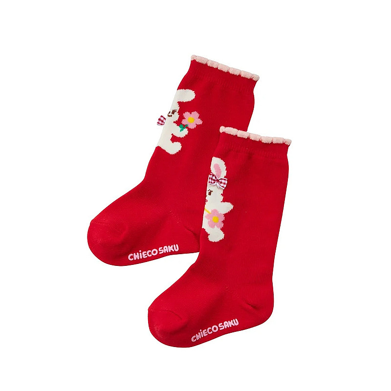 𝐌𝐢𝐤𝐢 𝐇𝐨𝐮𝐬𝐞 兔兔花邊蝴蝶結中筒襪