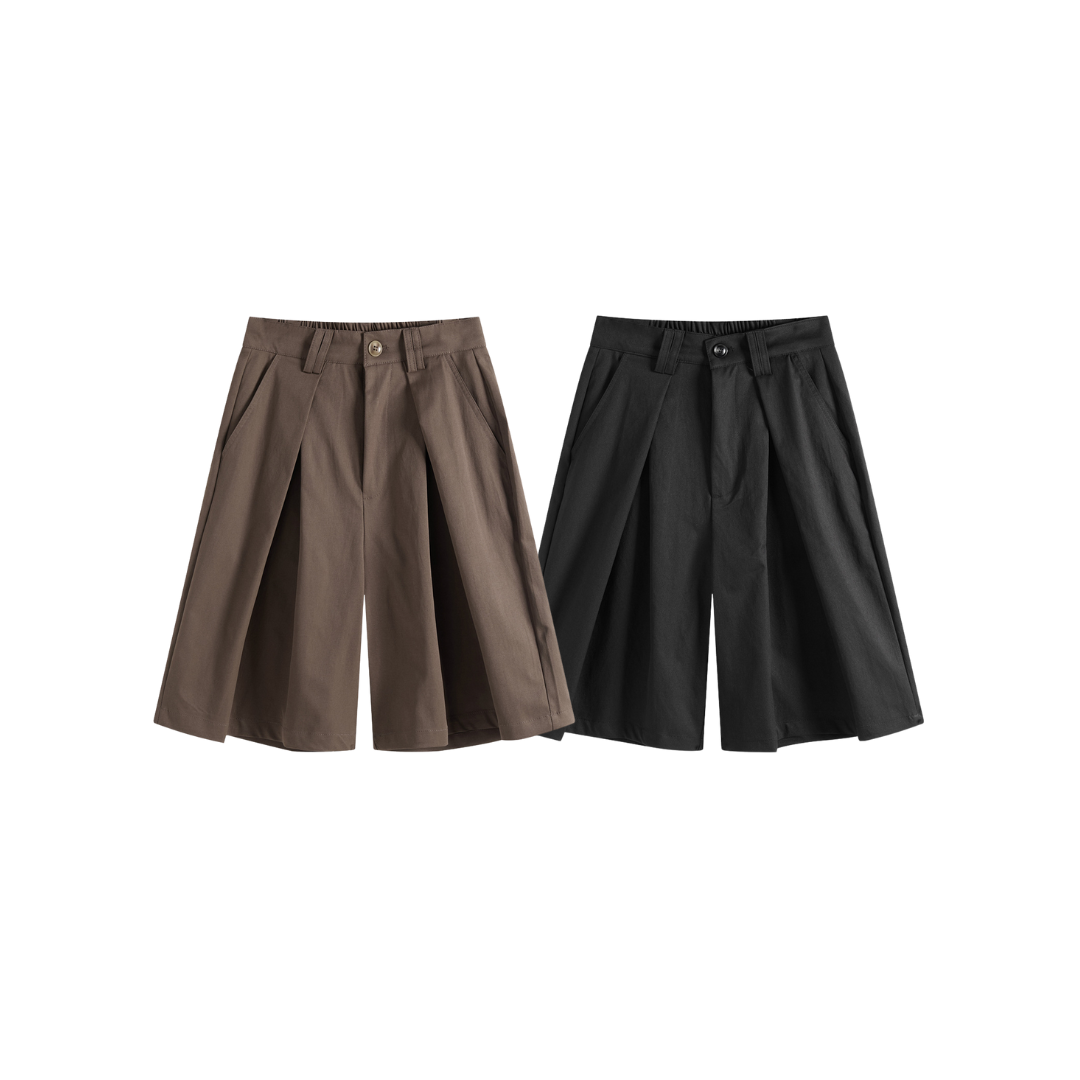 OurPick Loose Suit Shorts 雙打褶西裝短褲 2色