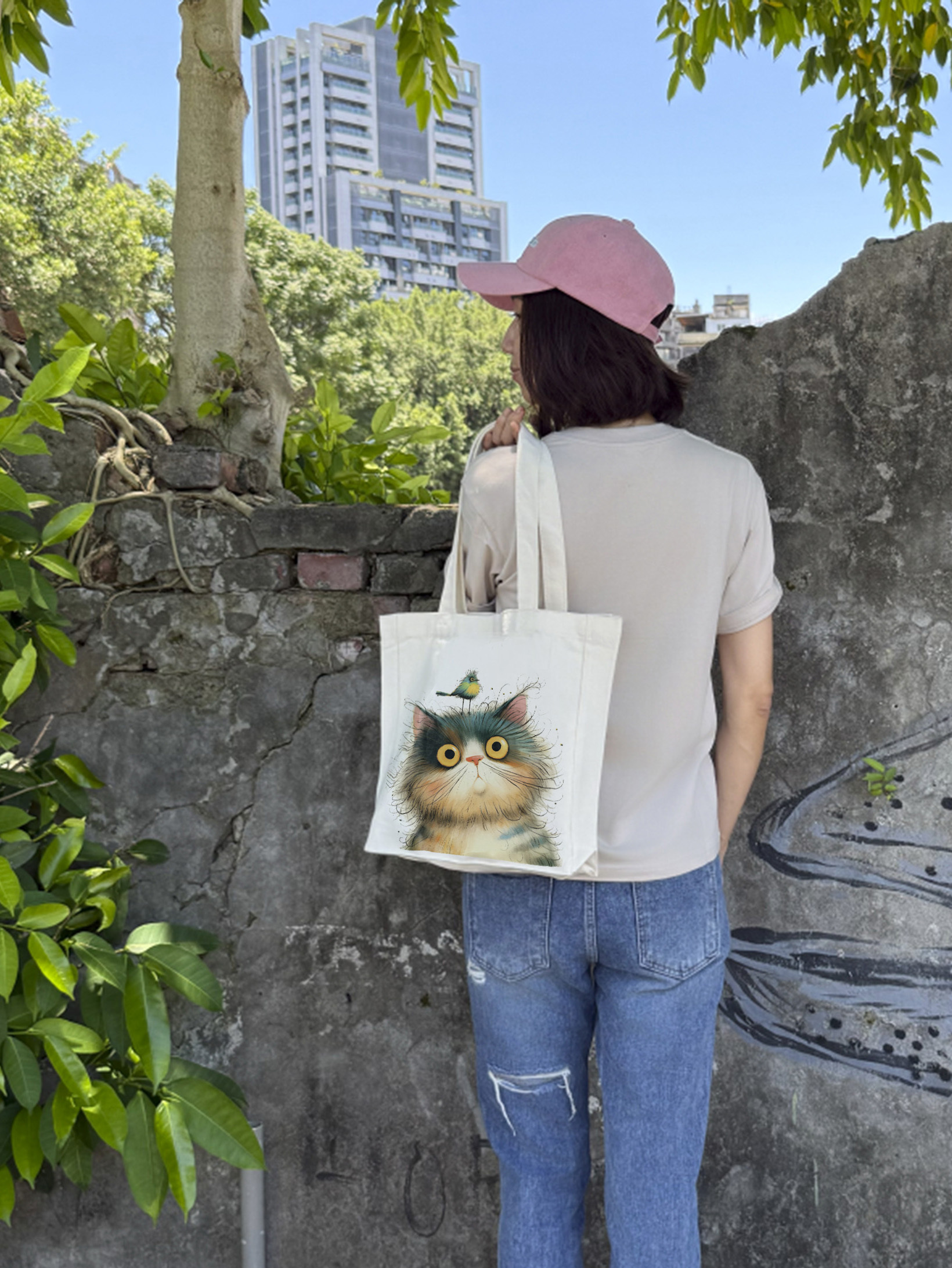 被萌翻♡喵星人專屬方型托特包