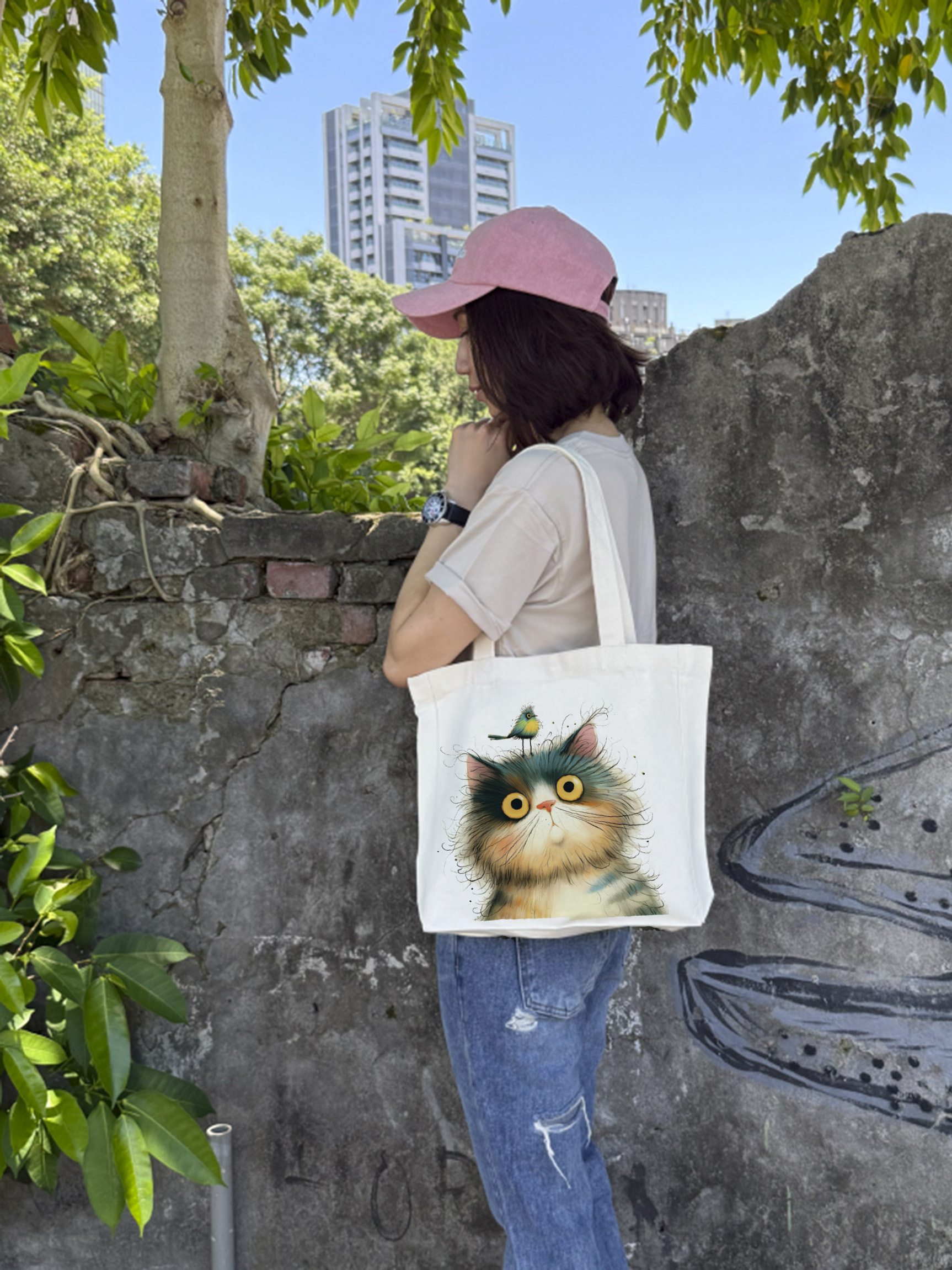 被萌翻♡喵星人專屬方型托特包