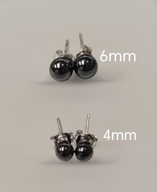 0828PT23-PTD-6A醫療級鈦黑磁石4mm耳釘 (限量特別版)(A22 4mm)(A23 6mm)