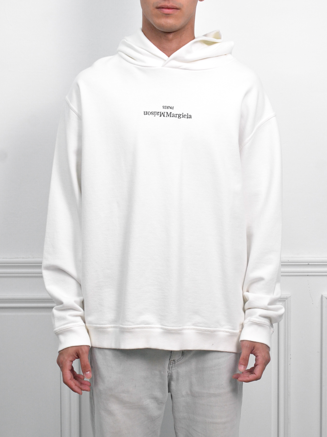 Maison Margiela Hoodie 反轉LOGO刺繡帽T【S50GU0167S25503962】