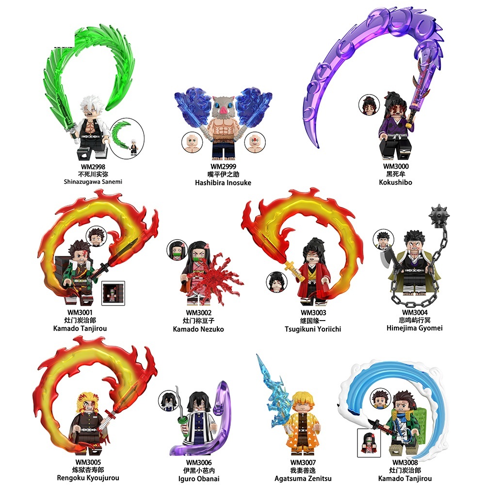 Demon Slayer Custom Minifigures Set Fit Lego WM6218