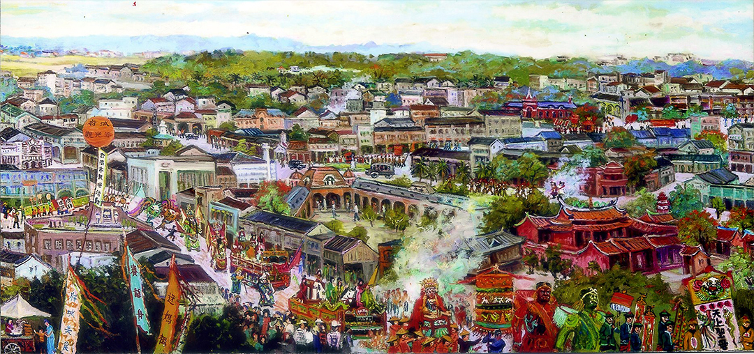 林智信彩繪作品，重現 1950 年代臺灣生活記憶-台南市孔廟