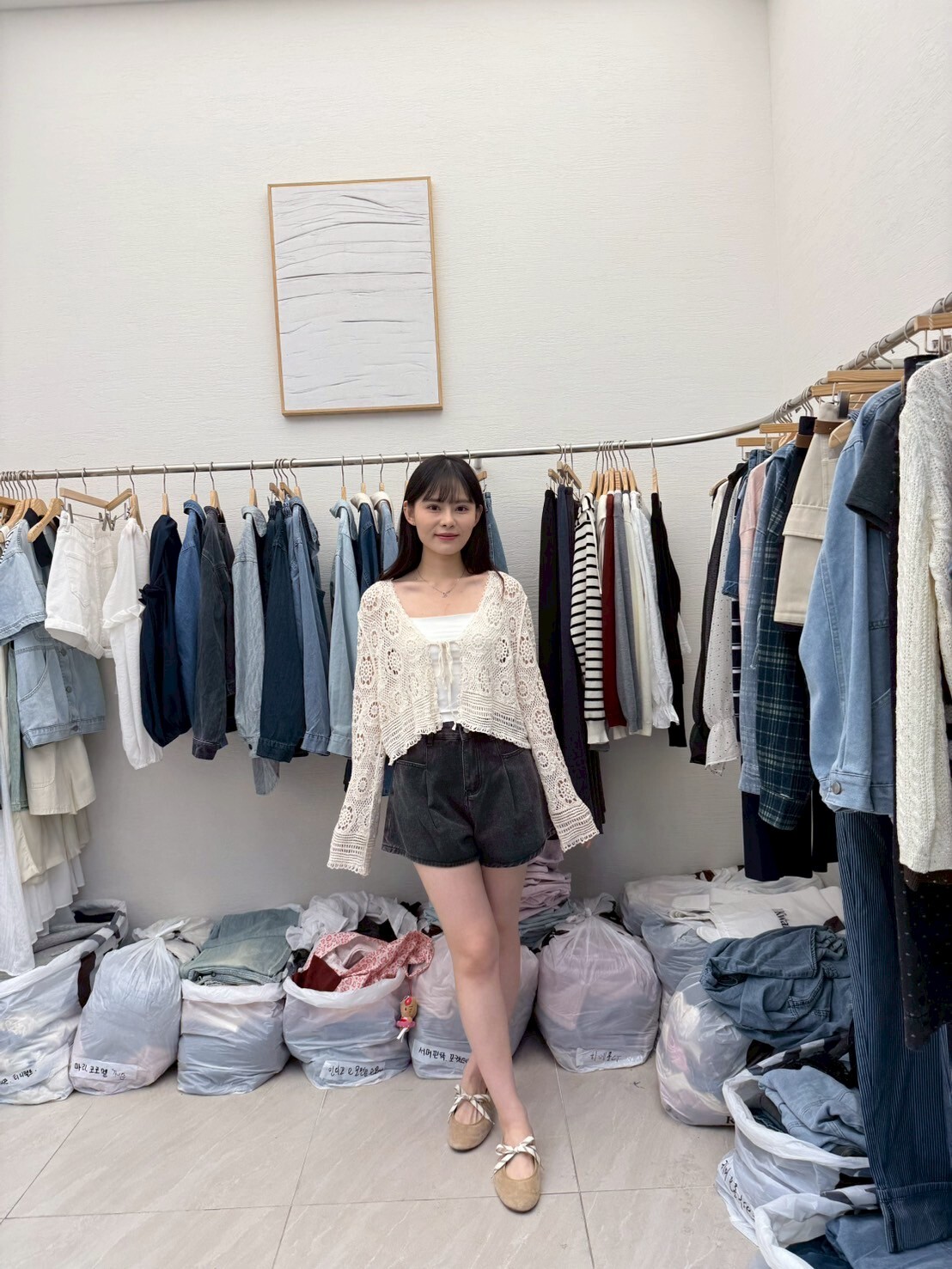 MI5018 圓形通花綁繩外套