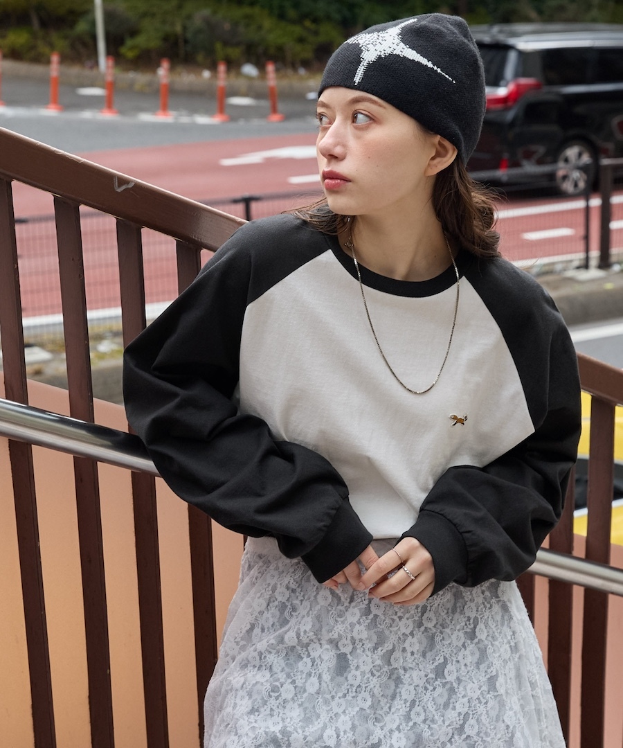 "快閃5折！" PENNEY'S 小狐狸 拼色 L/S TEE