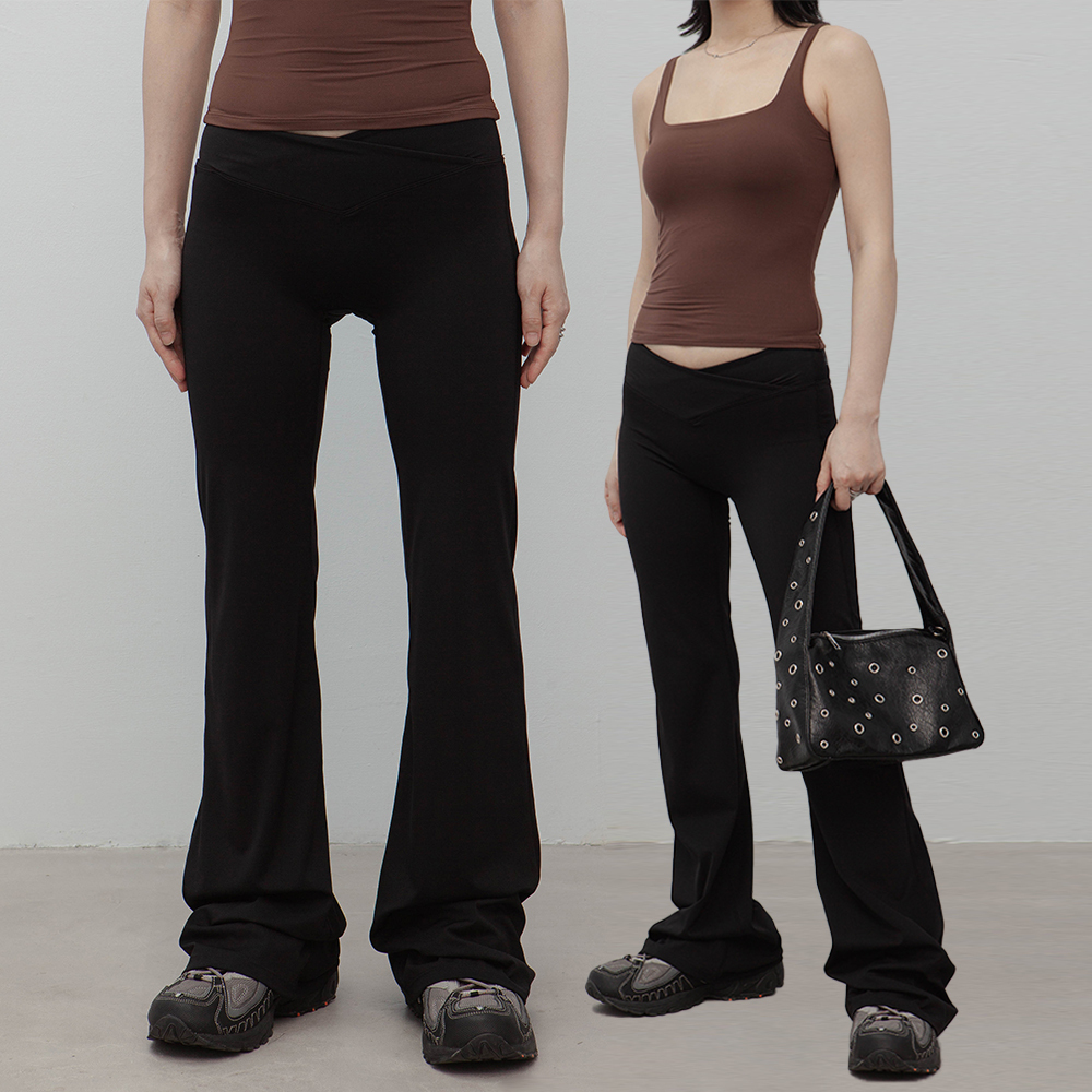 交叉中腰運動喇叭褲(in stock)