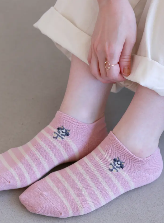 [連線優惠] 靴下屋 Mighty Soxer 動物邊框條紋運動鞋襪