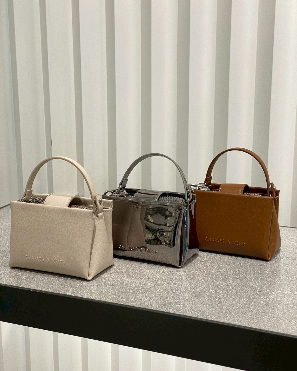 CHARLES & KEITH 小CK Bosie 迷你風琴包 手提包 肩背包 共4色