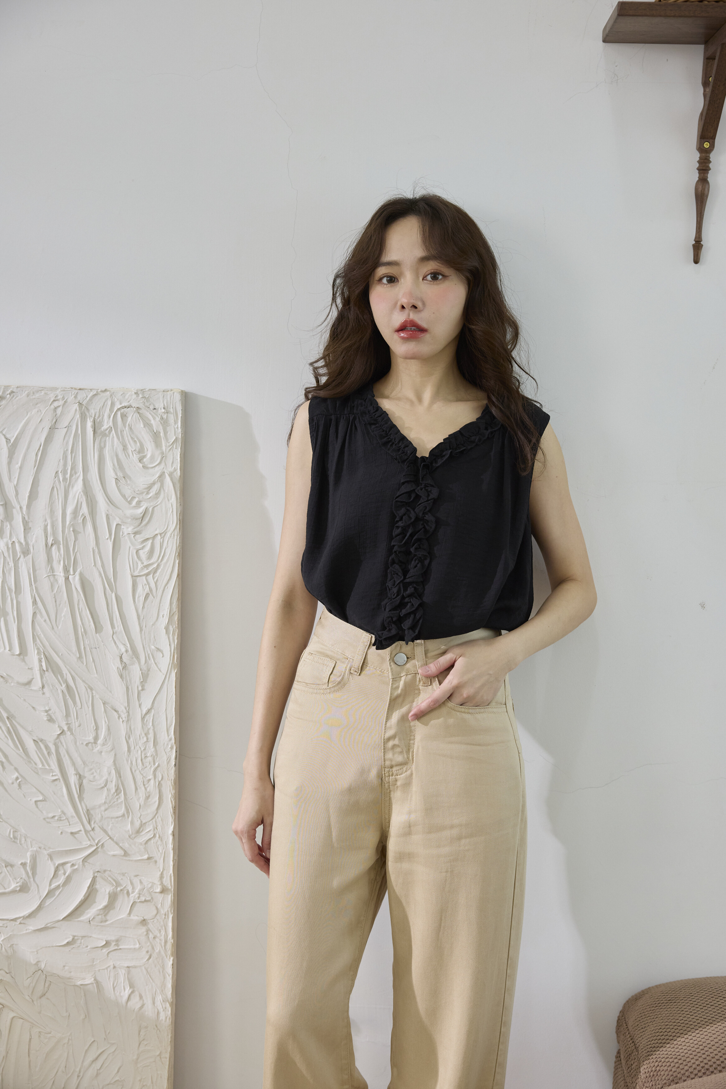 天絲質感卡其褲