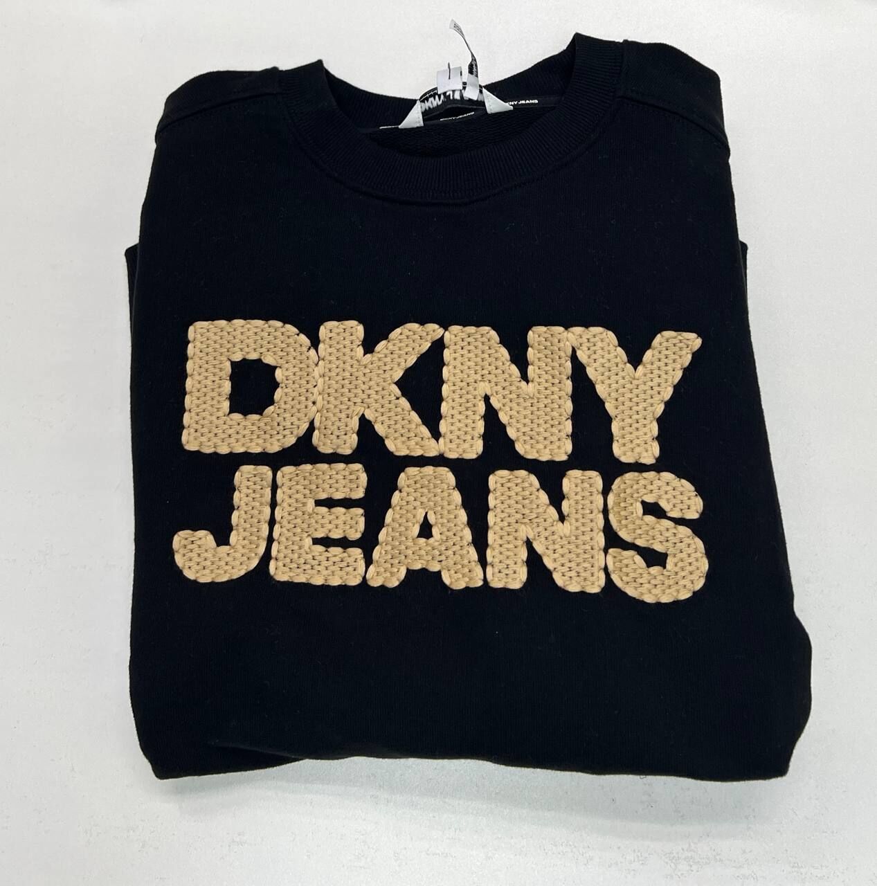 [S] DKNY BLACK/NATURAL LONGSLEEVE SWEATSHIRT, DJ5T1519-BNR (SD1495)