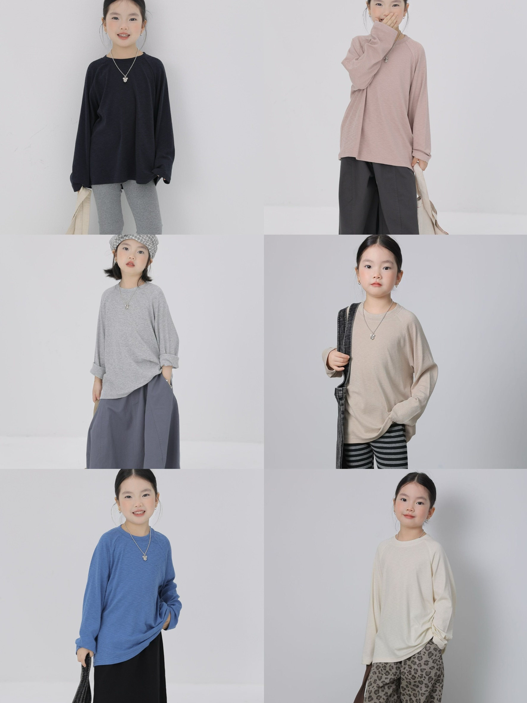 親子裝_六色天絲素色上衣