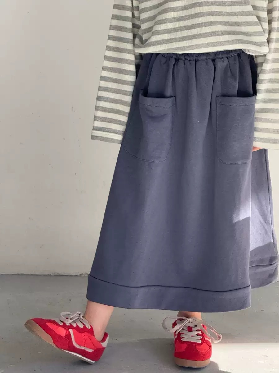深藍圓舞曲口袋裙