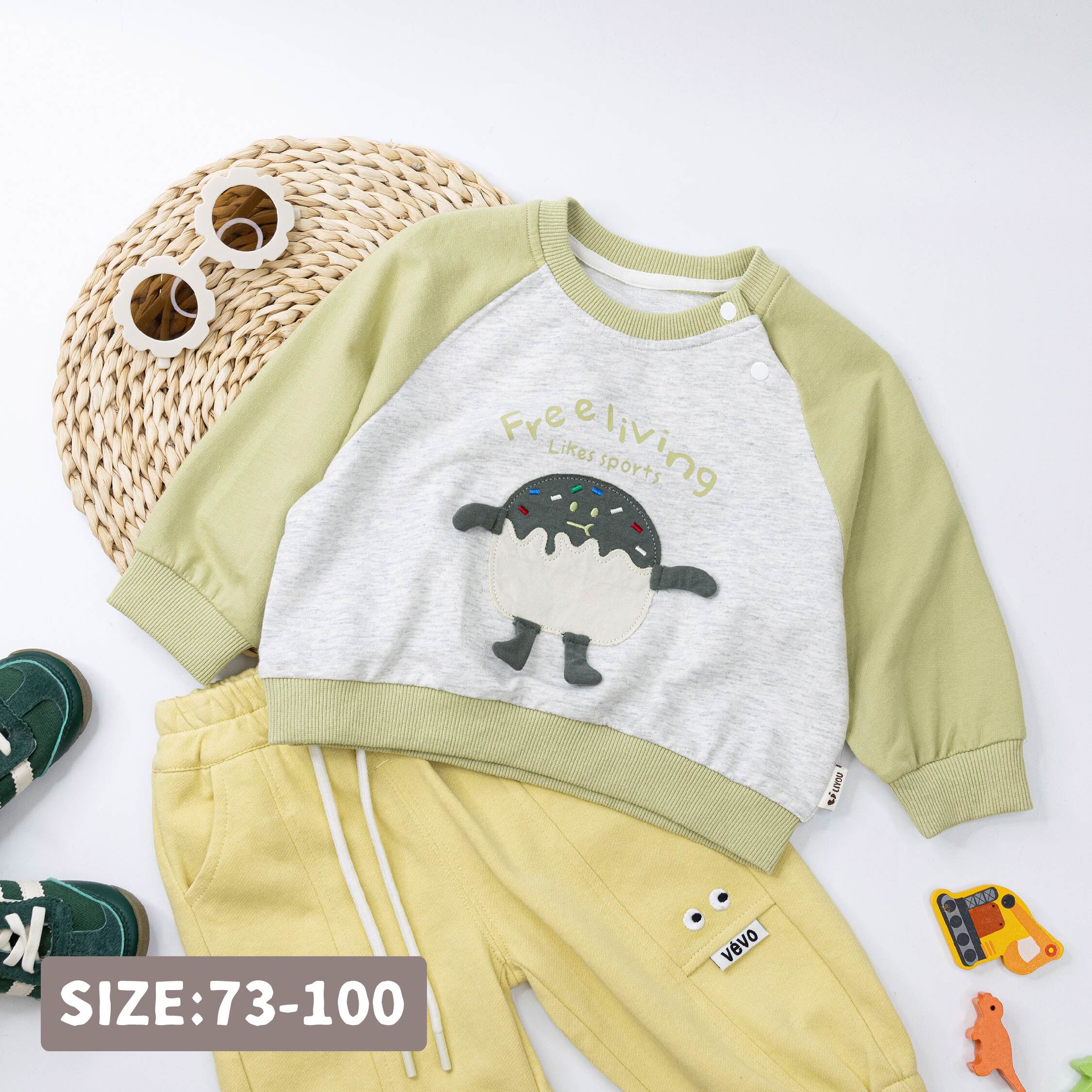 【H55362】肉呼呼芝麻甜品舒適圓領上衣