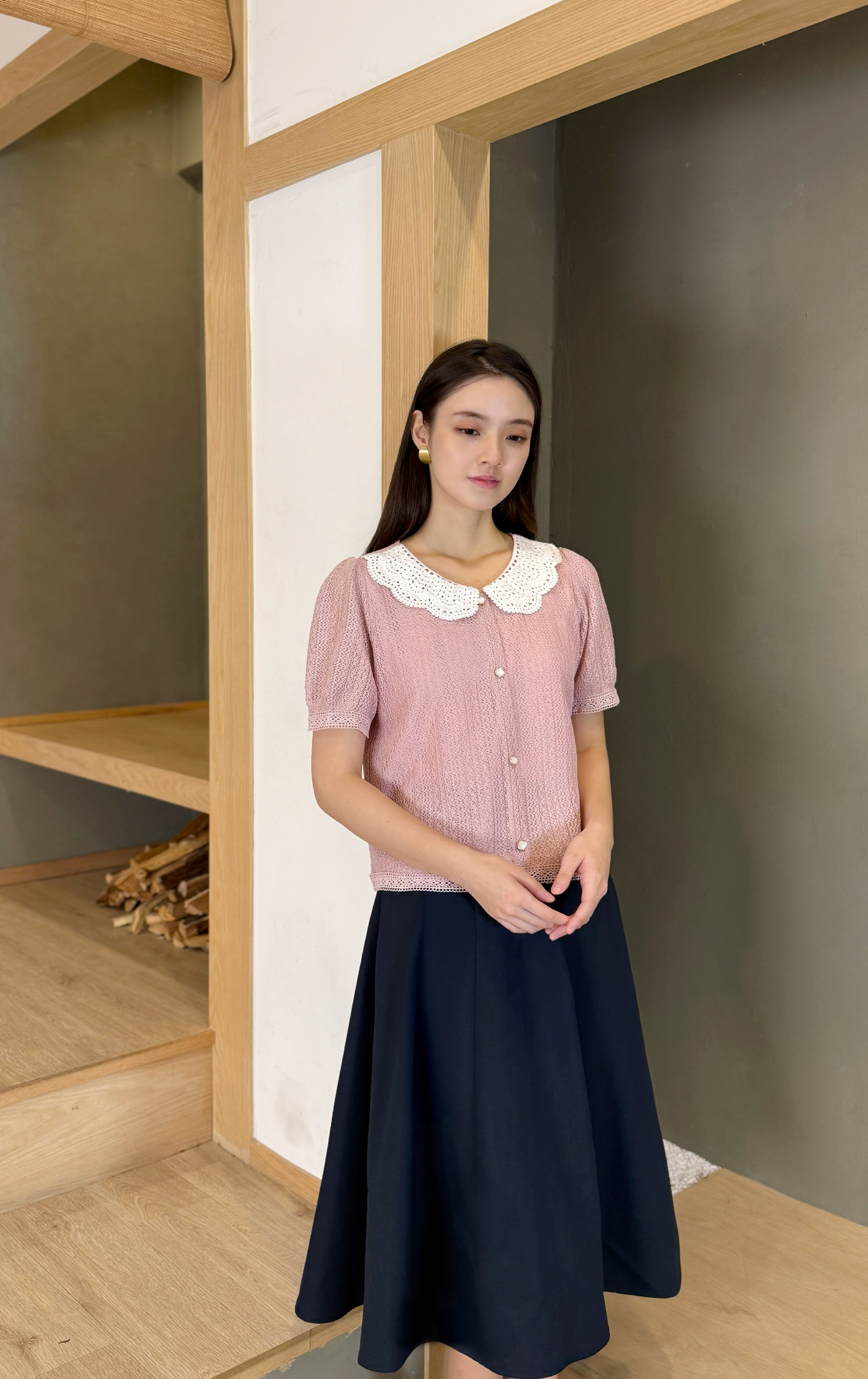 花邊領上衣 LT0821