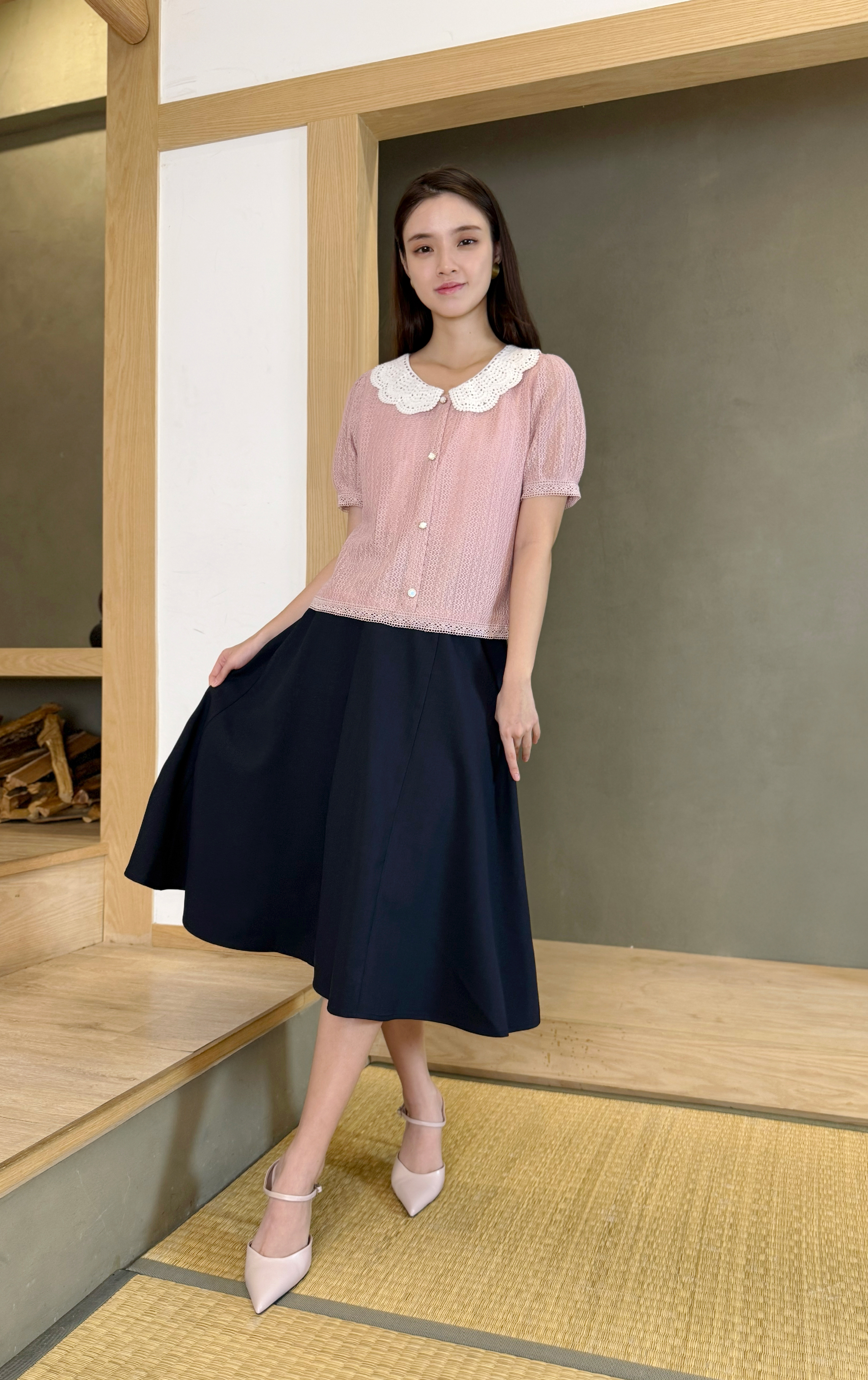 花邊領上衣 LT0821