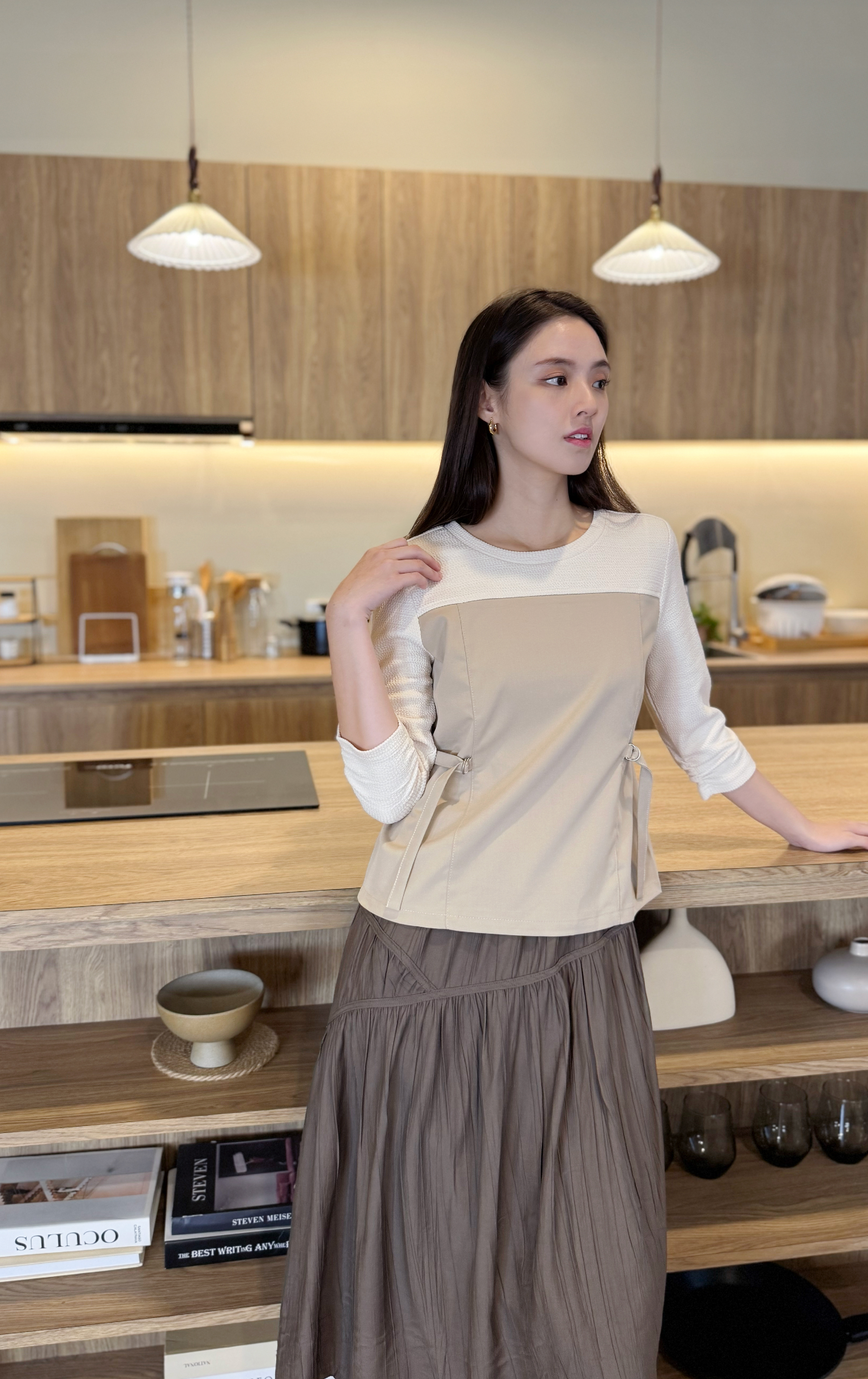 腰側索帶上衣 LT0305