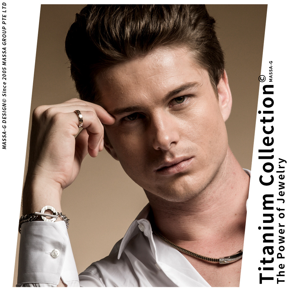 MASSA-G DECO系列 M. Class M04 經典LOGO純鈦對戒