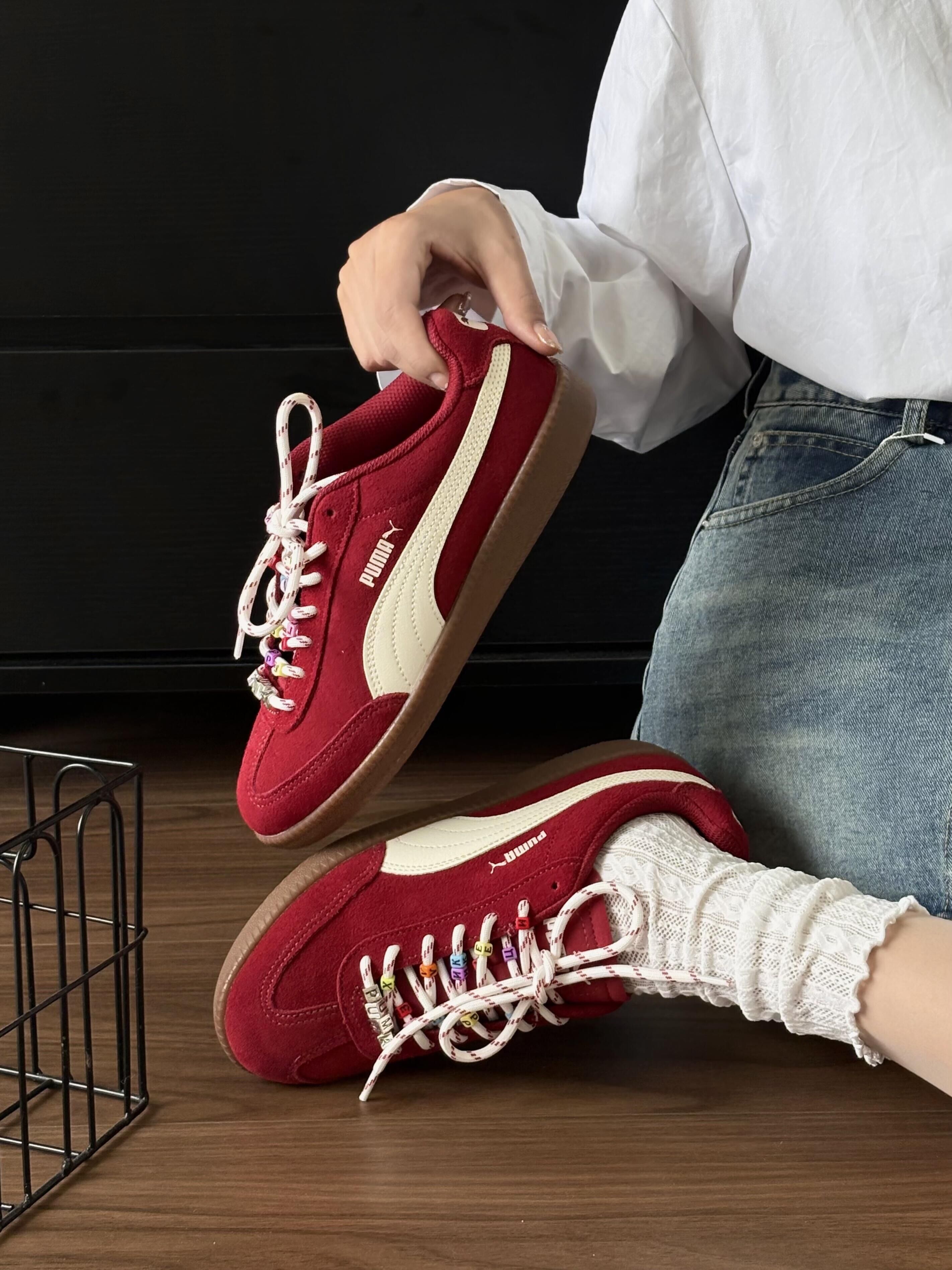 本週限時接單!! Puma 9-T 紅白色 紅色 麂皮 焦糖底 復古 德訓鞋 薄底鞋 406756-04/預購