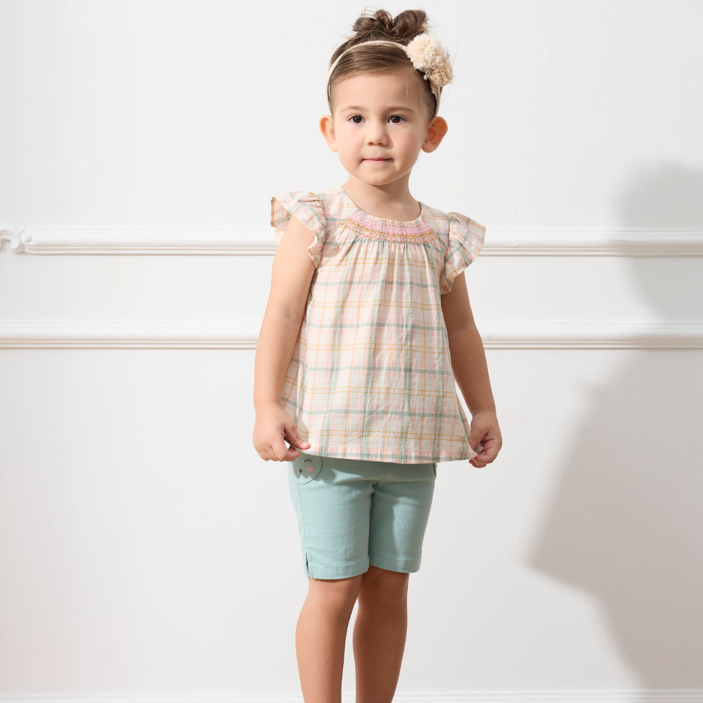 PIPPY可愛兔子造型口袋彈性5分褲 綠