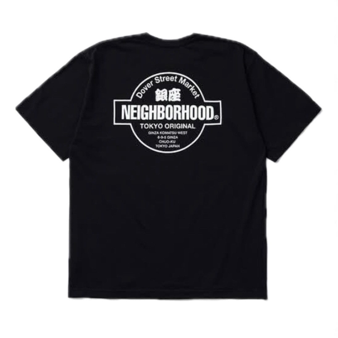 -(B3d02)-NEIGHBORHOOD X DSM SPOT T TOKYO LOGO 東京 銀座 字體 短Ｔ黑色/灰色-251PCNH-ST22S
