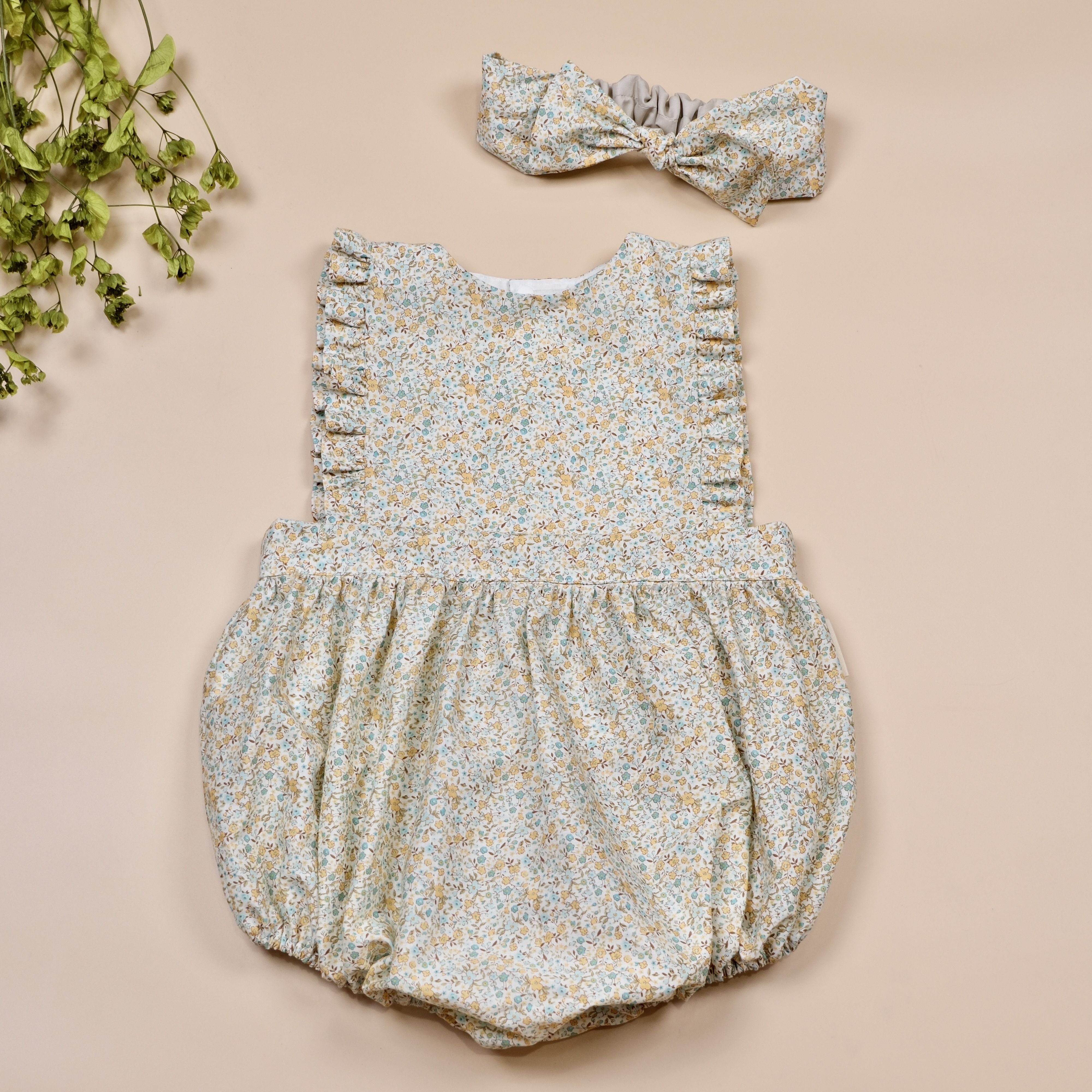 耳畔花語系列 ❈ 晨曦暖 ❈ 手作嬰幼兒無袖包屁衣