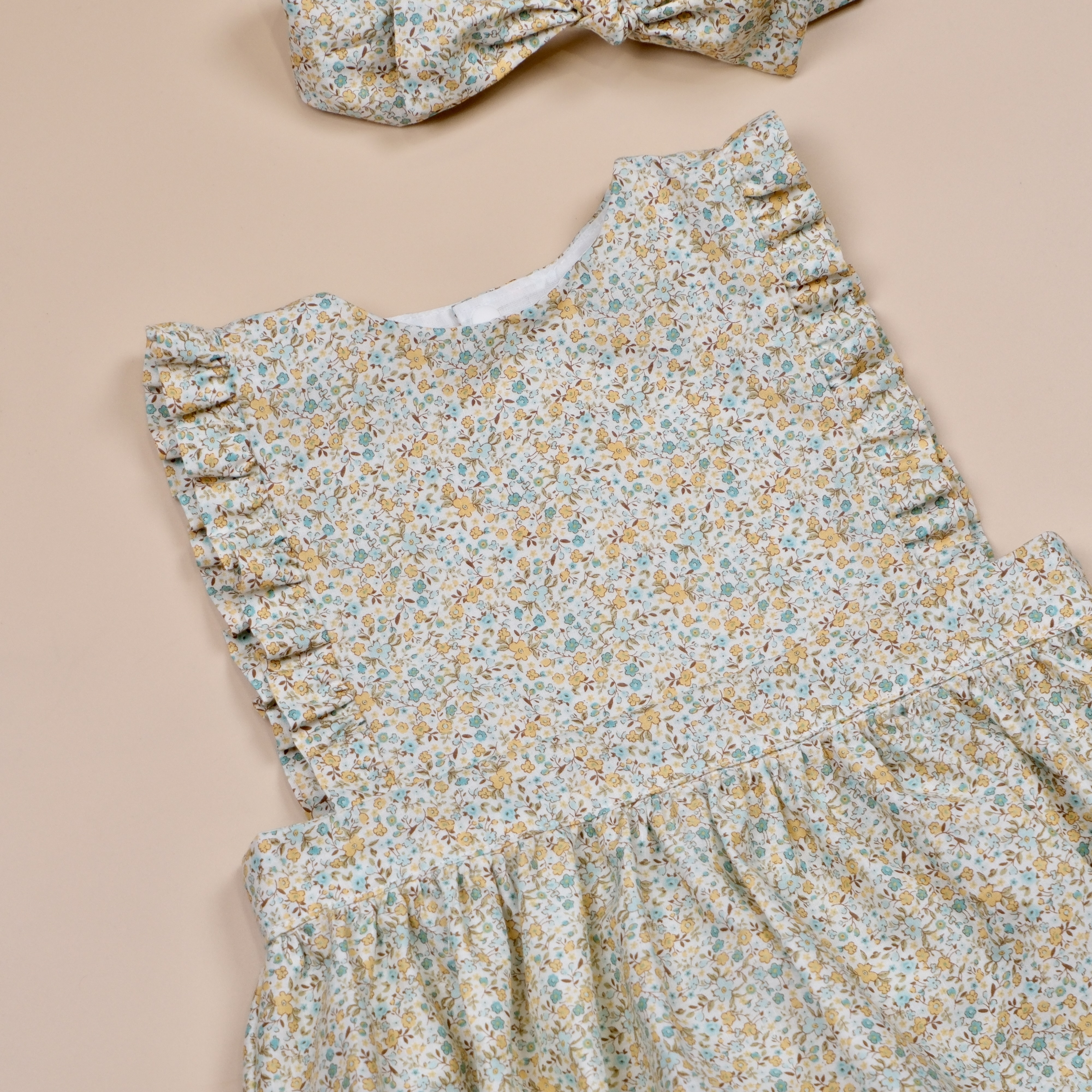 耳畔花語系列 ❈ 晨曦暖 ❈ 手作嬰幼兒無袖包屁衣