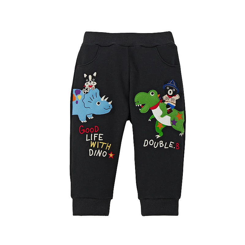 𝐌𝐢𝐤𝐢 𝐇𝐨𝐮𝐬𝐞 黑熊恐龍刺繡長褲