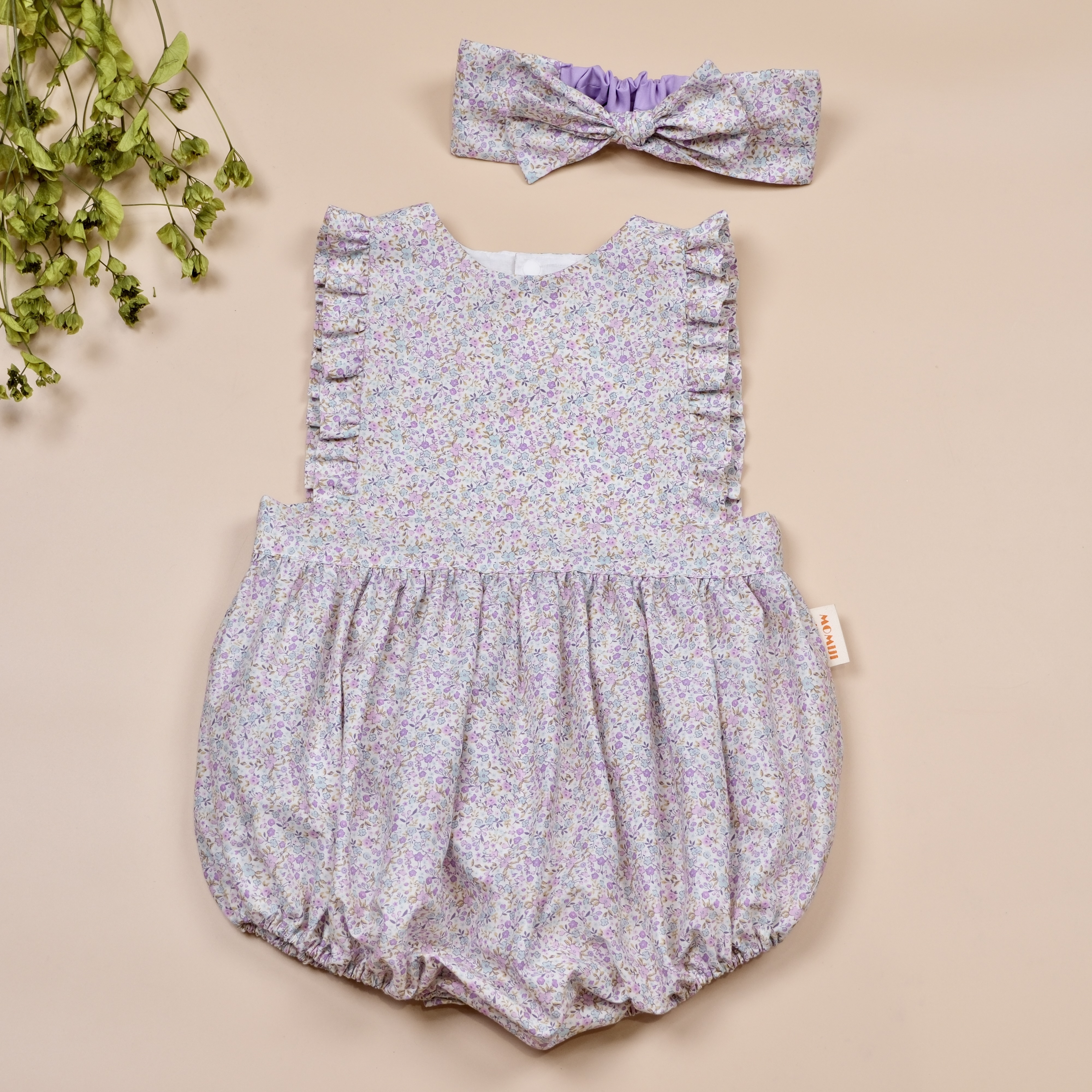 耳畔花語 ❈ 藤花夢 ❈ 手作嬰幼兒無袖包屁衣