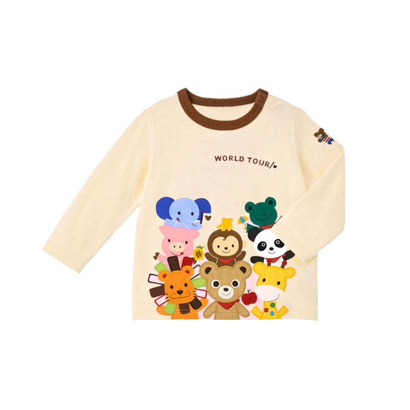 𝐌𝐢𝐤𝐢 𝐇𝐨𝐮𝐬𝐞 小熊動物好友印花拼色長袖上衣