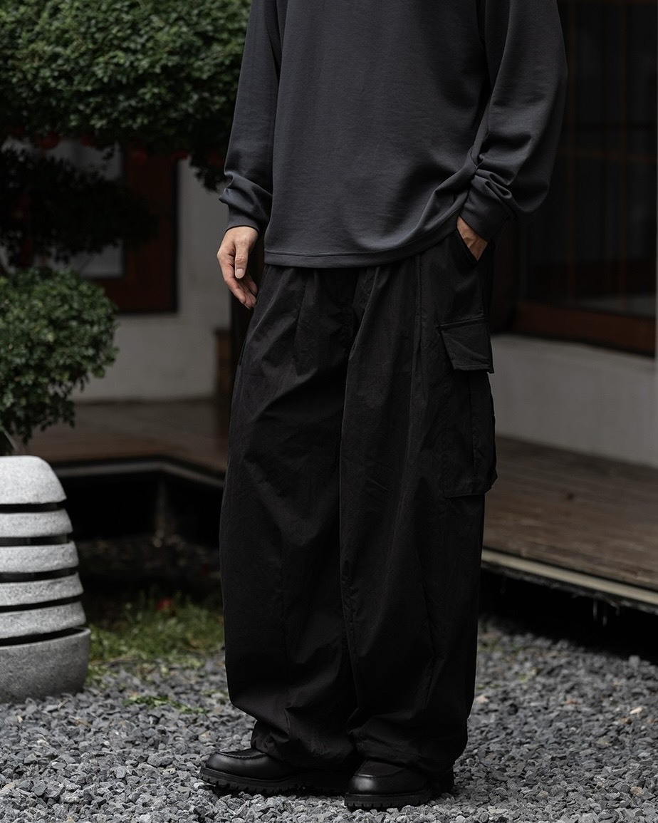 #預購 MASSULTI 25AW 混紡 微皺 寬鬆 口袋 氣球褲 工裝褲 三色