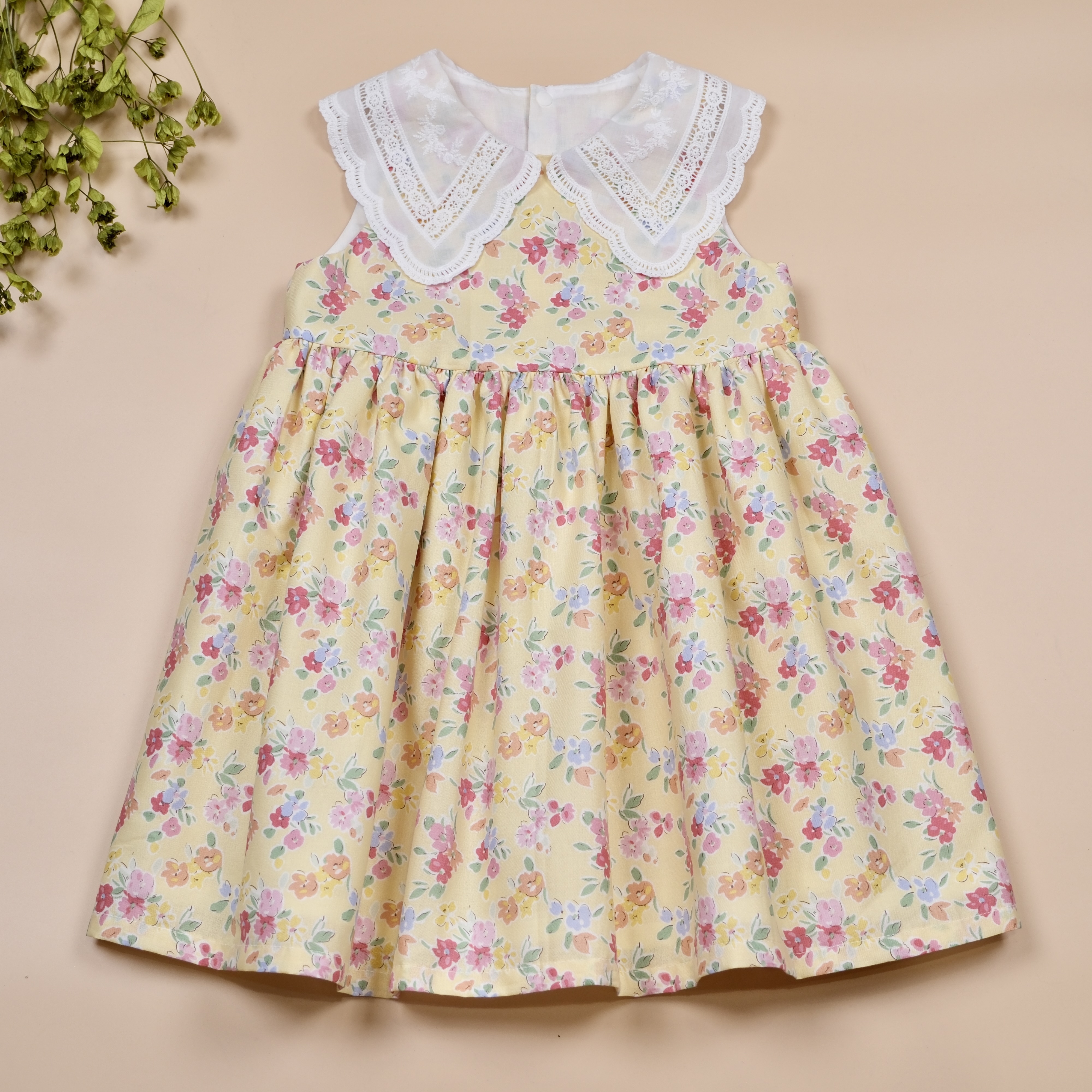 莓果檸檬塔 🍋 手作女童無袖洋裝
