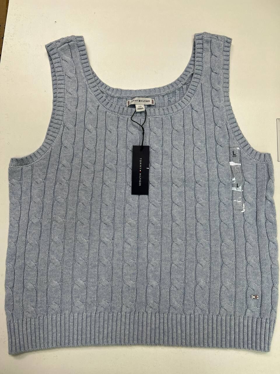 [S] TOMMY HILFIGER BLUE WOMEN'S CREWNECK SWEATER TANK, XW04635-402 (STH1397)