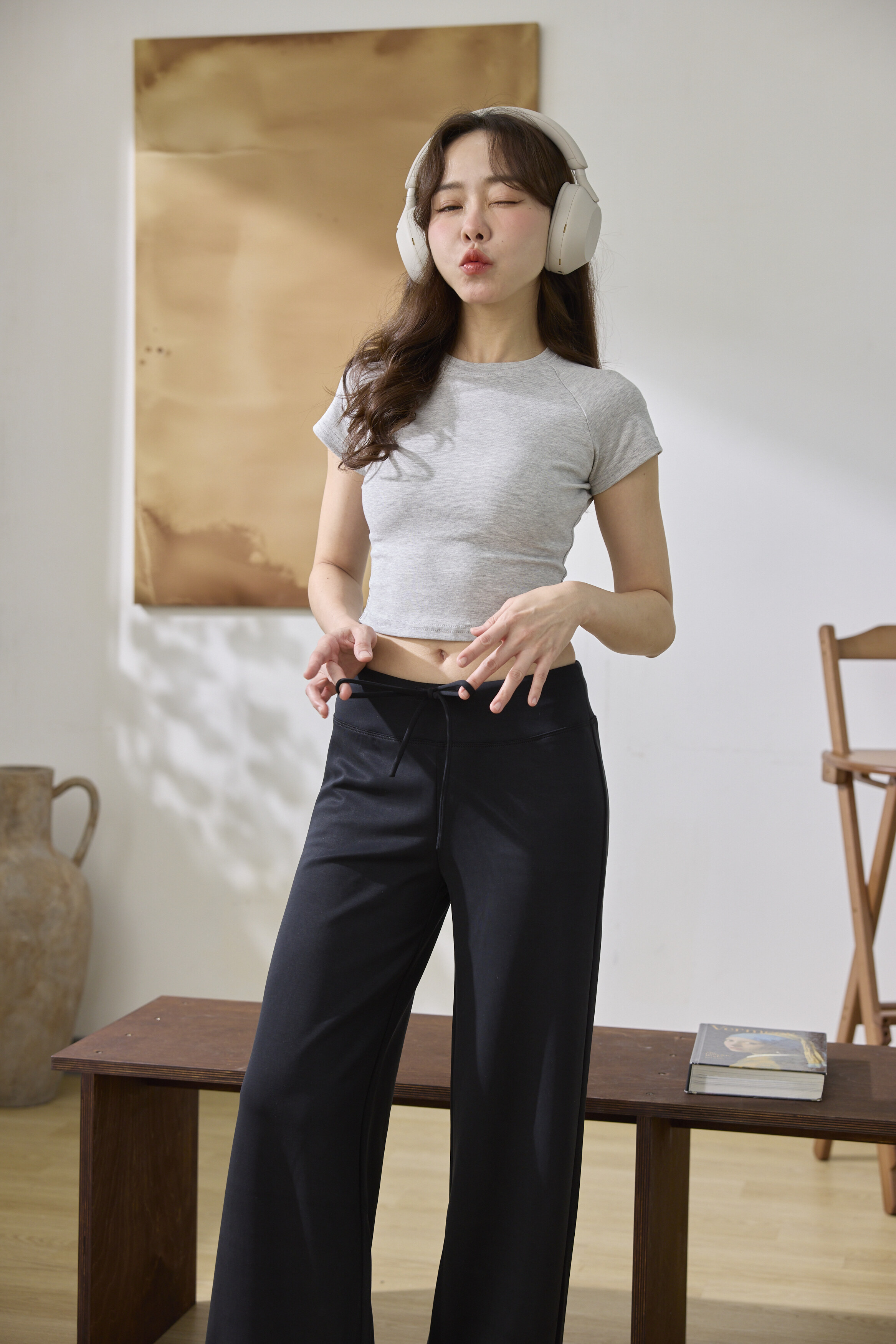 Black Label- -3kg低腰黑極細太空棉神褲