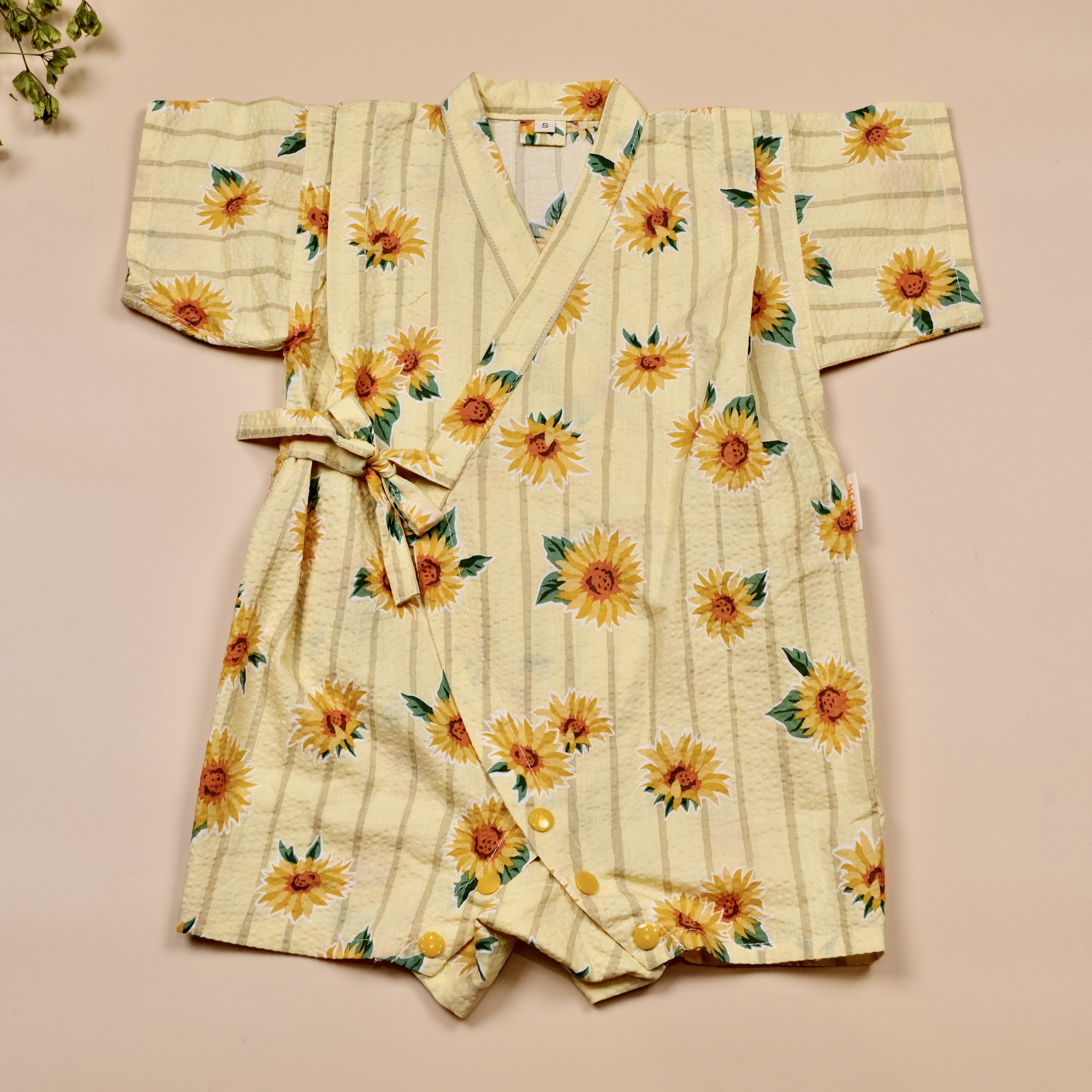 手作嬰幼童連身甚平 ❀ 向日葵