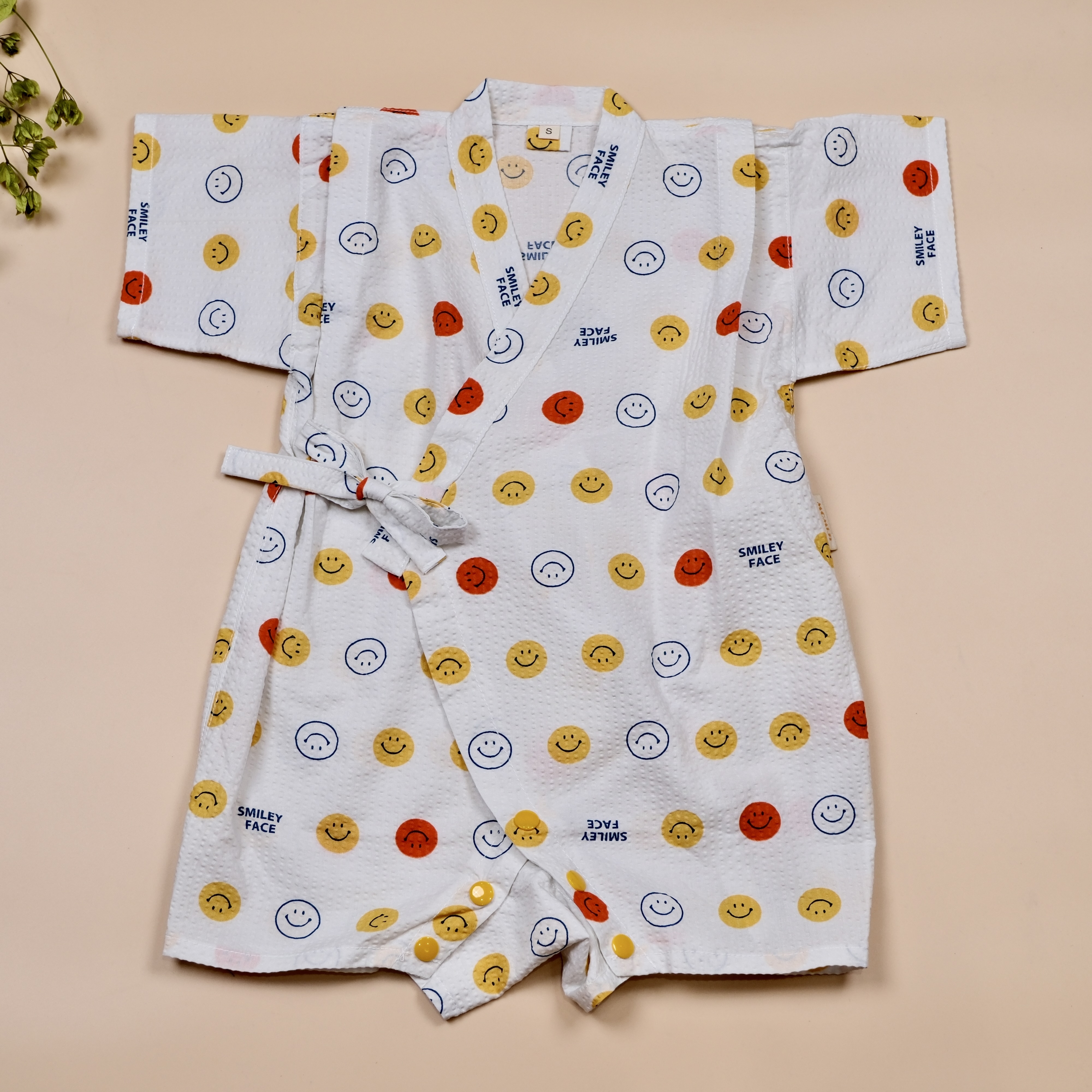 手作嬰幼童連身甚平 ❀ 微笑笑臉Happy Smile