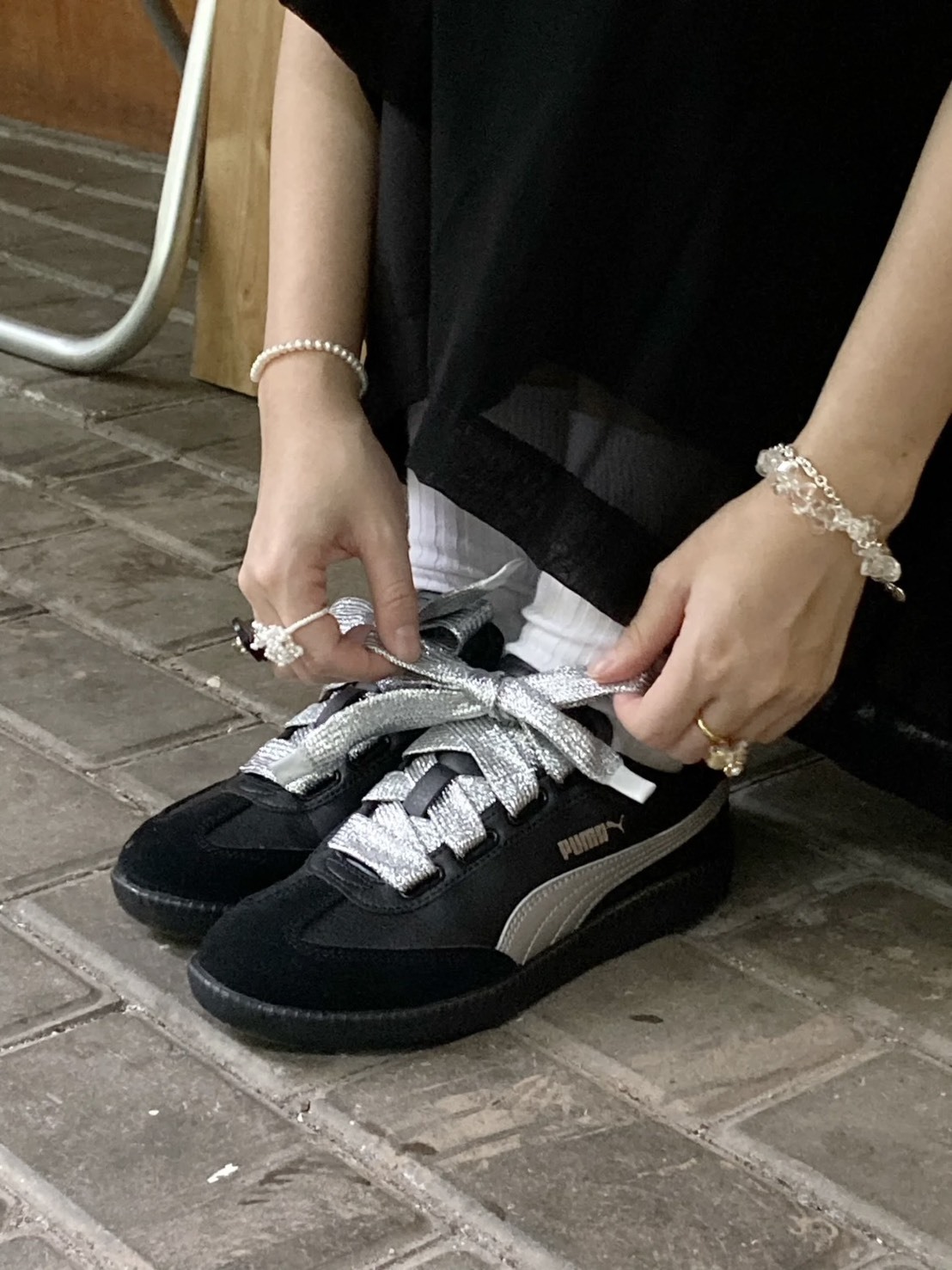 <快速出貨> Puma 9-T Wide Lance復古麂皮 暗夜銀灰