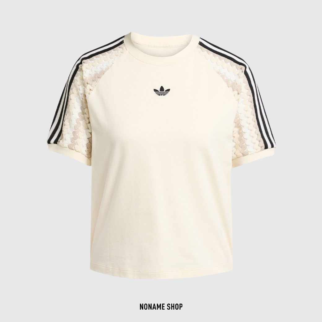 ADIDAS ORIGINALS SUMMER GLOW 透膚 編織 短袖 奶白色 (女款)